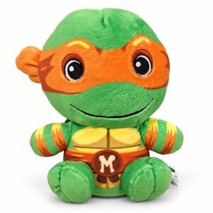 TOMY TMNT Michelangelo Club Mocchi-Mocchi Plush 6" Green Orange T12867